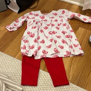 Kissy Kissy Valentines Dress and Leggings Set